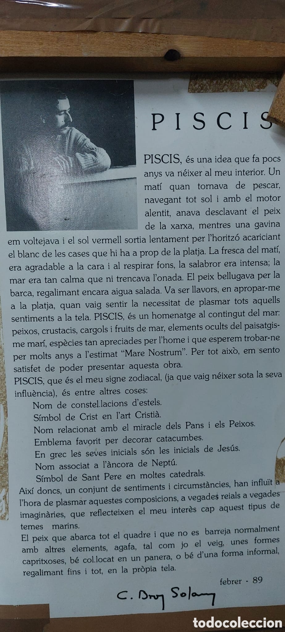 bros. solanes. carles. oleo 93x74. año 1989 sin - Buy Contemporary oil  paintings on todocoleccion