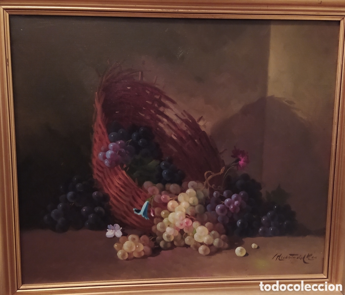 Arte: Bodeg&oacute;n con uvas - Foto 1