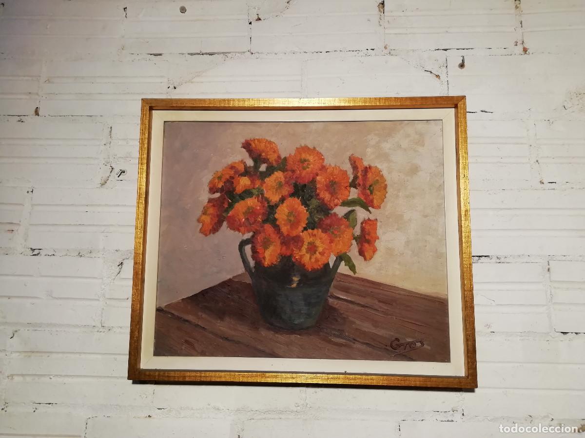 Arte: Bodeg&oacute;n al &oacute;leo firmado Gros - Foto 2