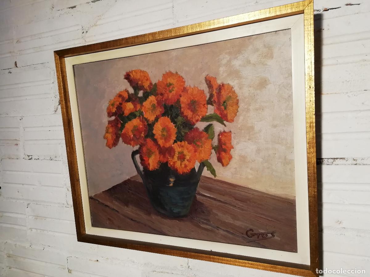Arte: Bodeg&oacute;n al &oacute;leo firmado Gros - Foto 3