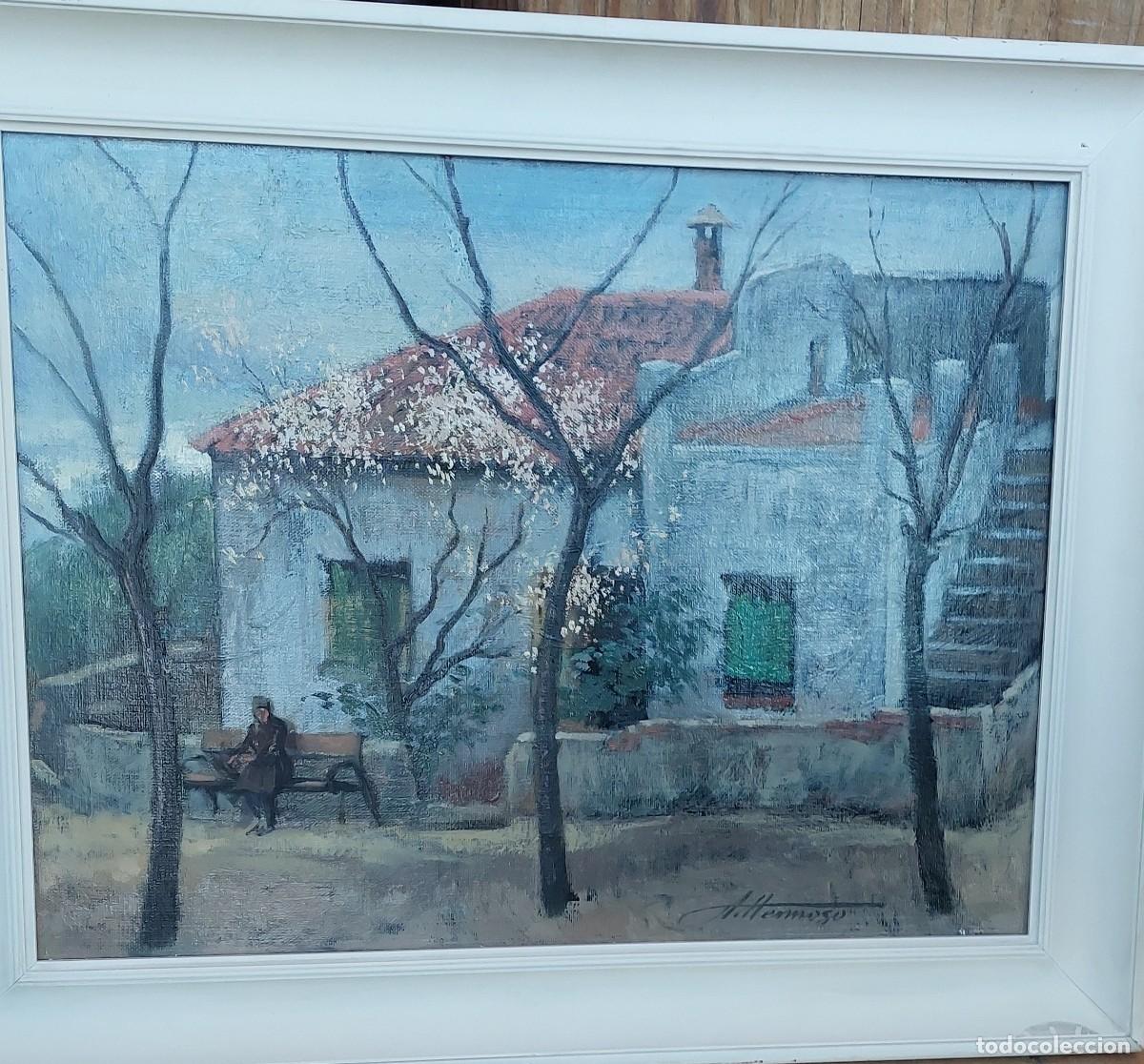 Arte: Alberto Hermoso (Valladolid 1912) Casa con.personaje oleo
