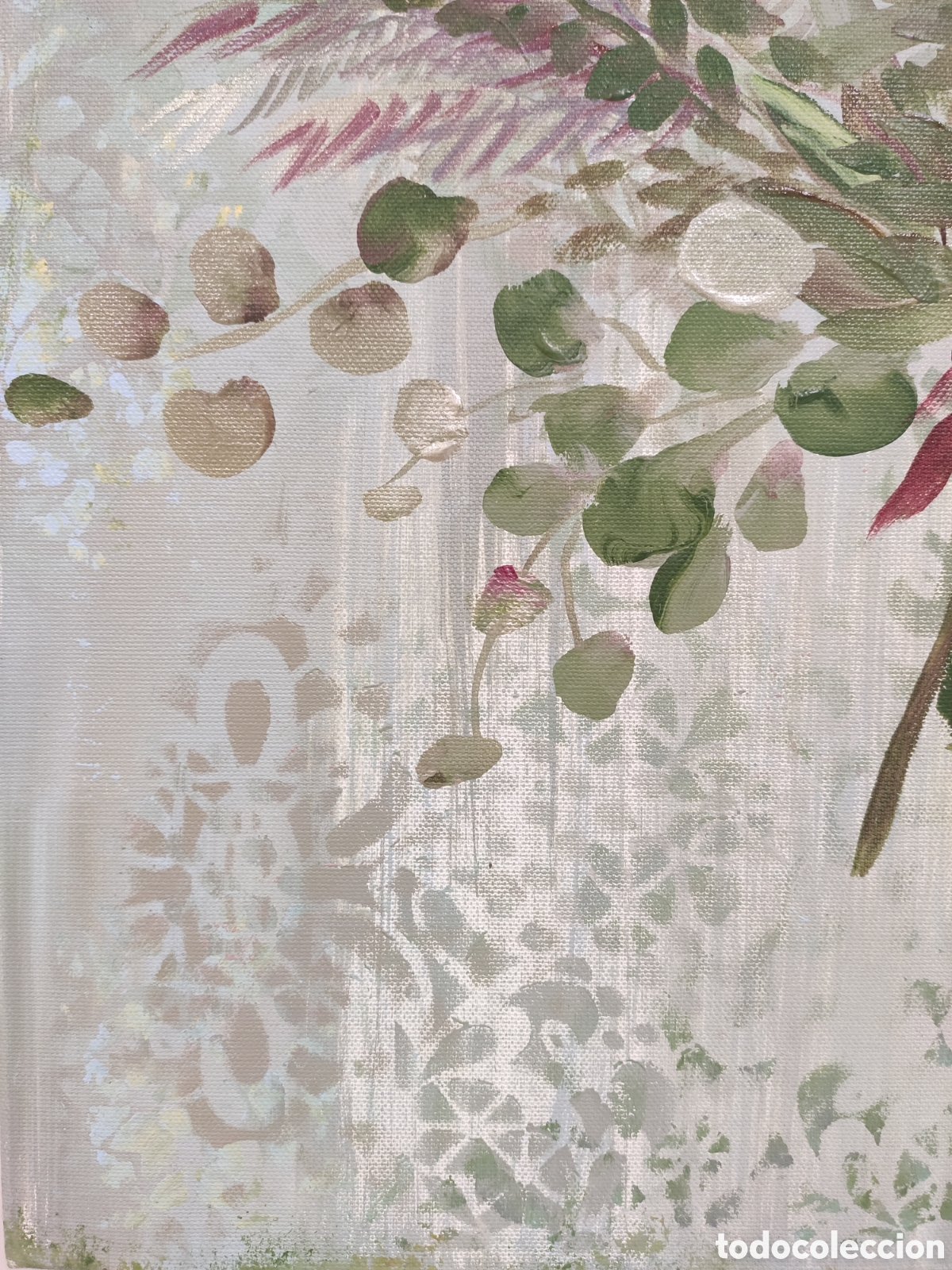 Arte: Cuadro acr&iacute;lico sobre lienzo Bouquet con protea - Foto 3
