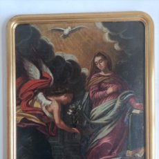 Arte: ANÓNIMO S-XVIII - XIX ESCENA BIBLICA ÓLEO SOBRE LIENZO PEGADO EN TABLA O CARTÓN MED. 49 X 42 CMS