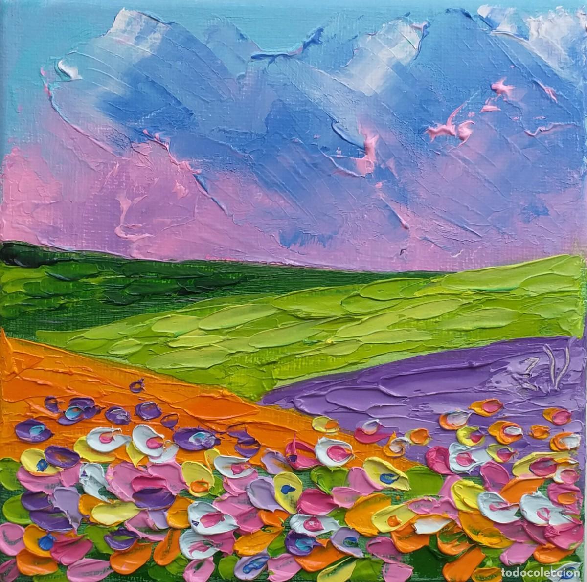 paisaje pintura oleo sobre lienzo flores del pr - Kaufen Gemälde
