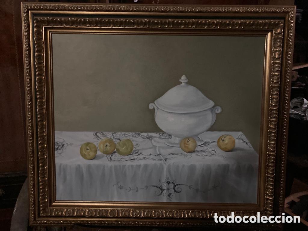 Arte: OLEO SOBRE LIENZO BODEGON CON SOPERA BLANCA - Foto 1