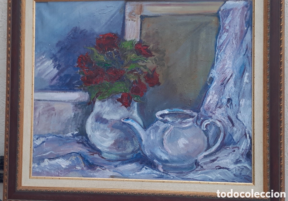 Arte: Bodeg&oacute;n &oacute;leo sobre lienzo - Foto 1