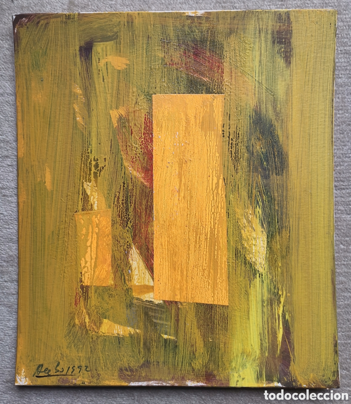 Arte: Antonio Acebo (Santander 1950) - 1992 Cuadro T&eacute;cnica Mixta- Arte Pintura - Formato 30x26 cm