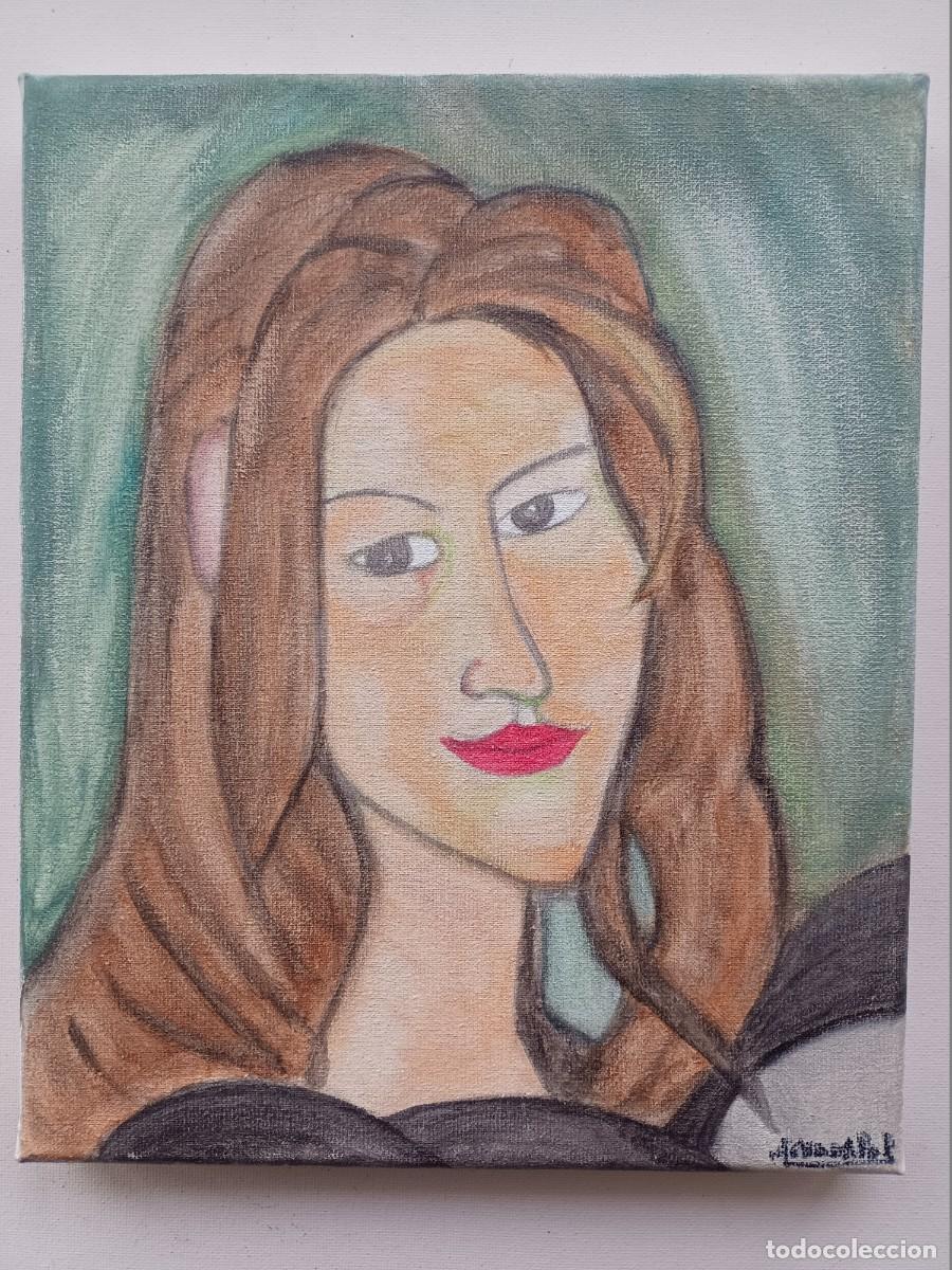 Arte: Versi&oacute;n de Jeanne H&eacute;buterne (de perfil), de Modigliani - Foto 1