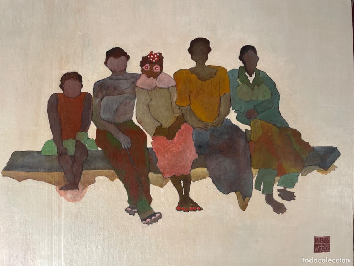 Arte: African@s sentados en tabla - Foto 1