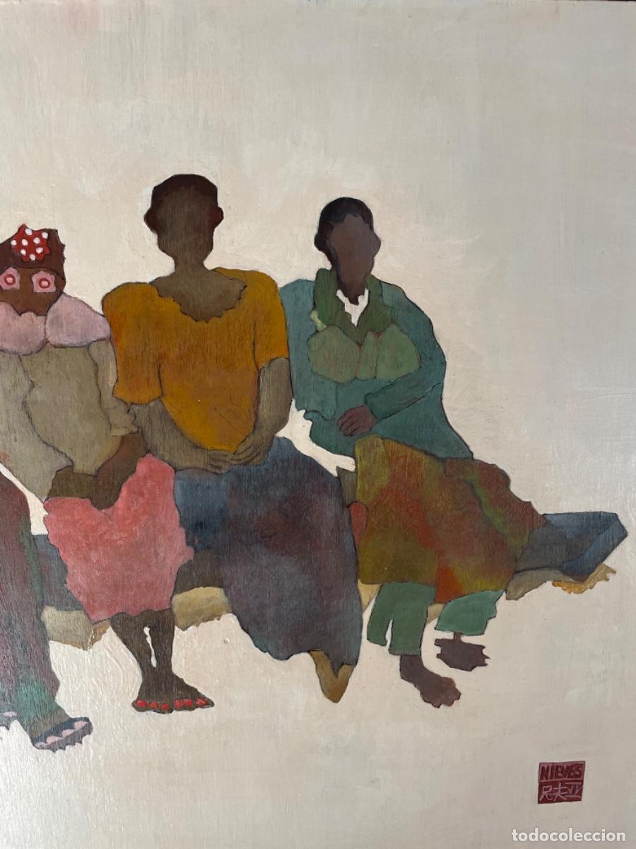 Arte: African@s sentados en tabla - Foto 3