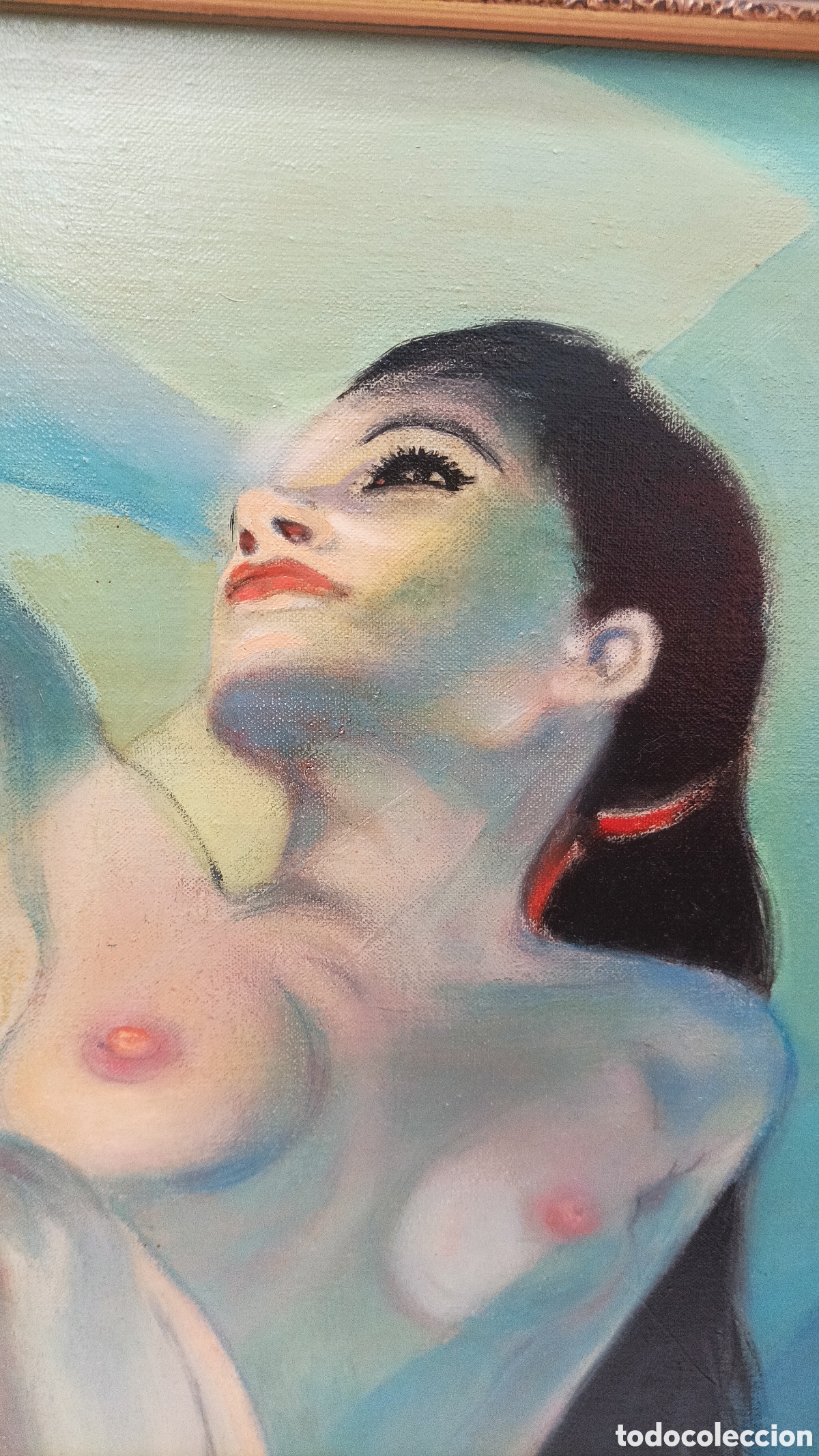 Arte: Cuadro de Mujer lienzo de &Oacute;leo 1979 - Foto 3