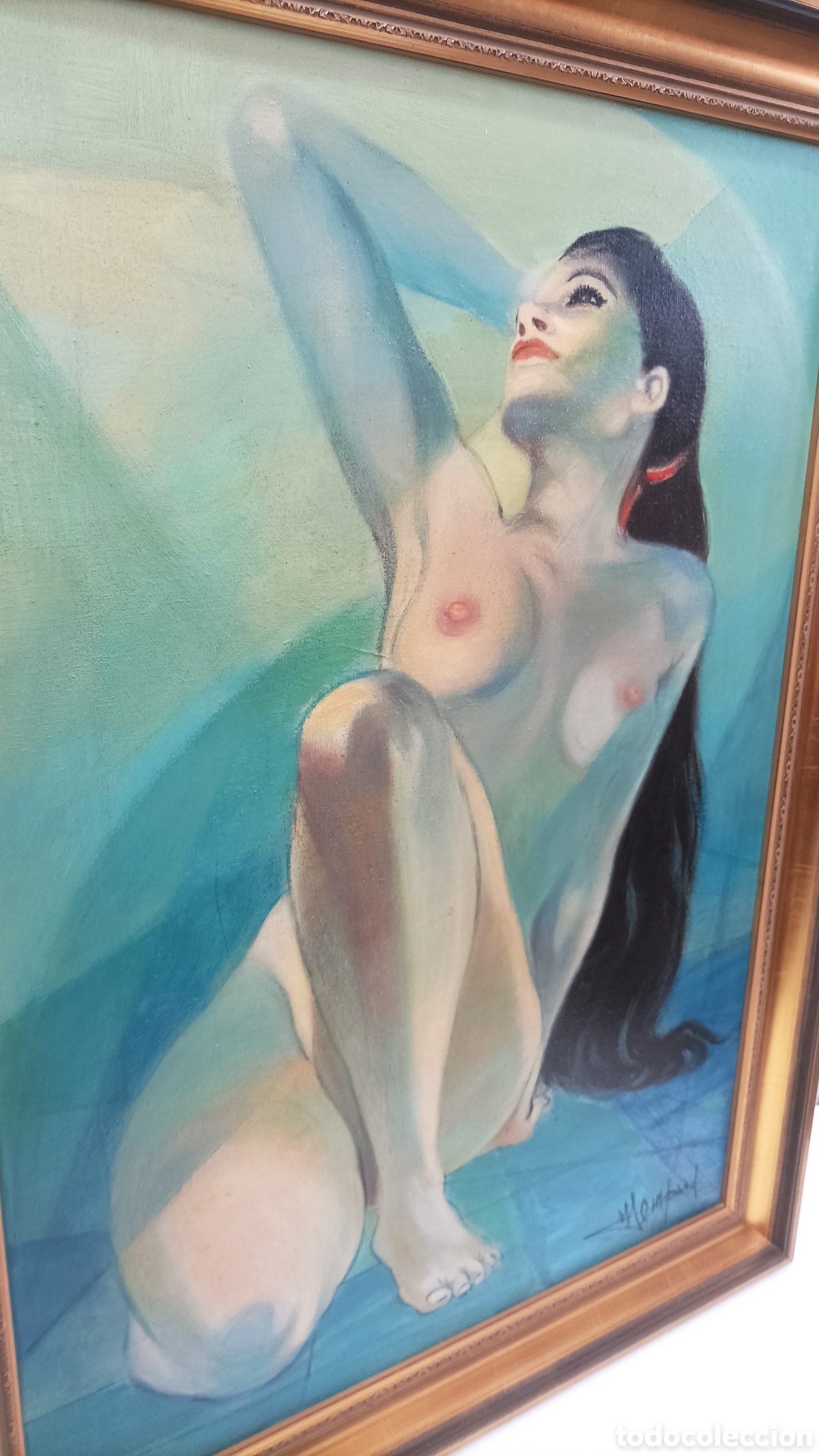 Arte: Cuadro de Mujer lienzo de &Oacute;leo 1979 - Foto 5