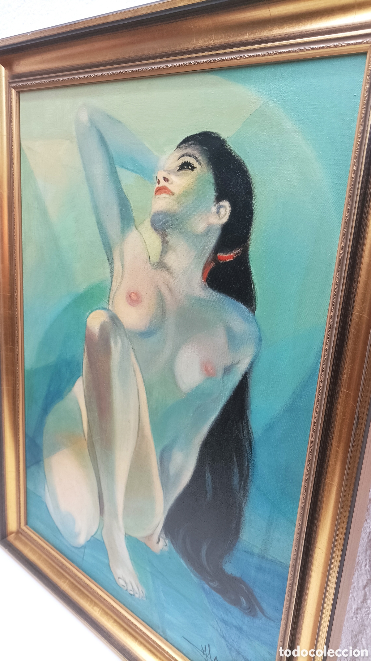 Arte: Cuadro de Mujer lienzo de &Oacute;leo 1979 - Foto 14