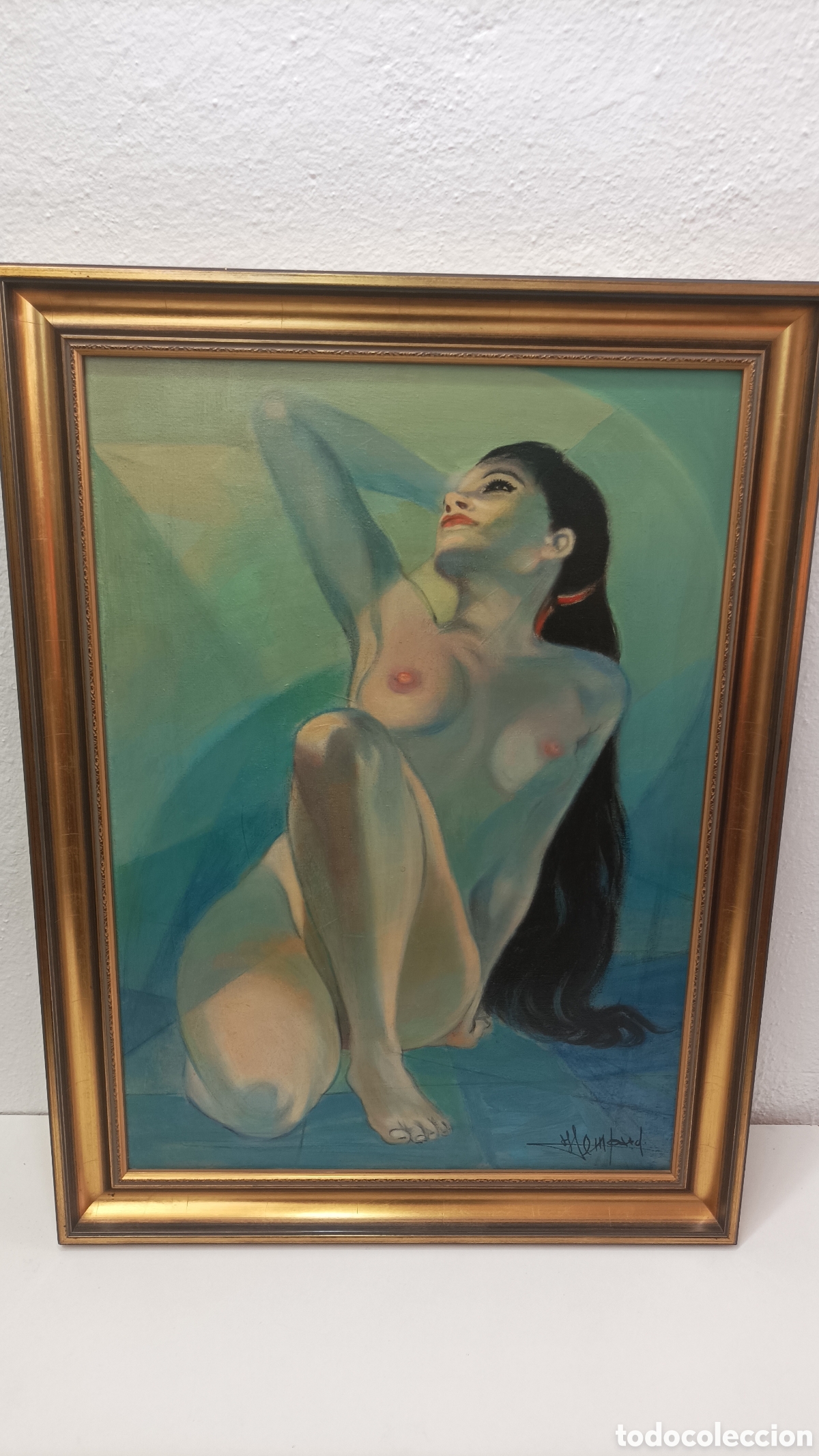Arte: Cuadro de Mujer lienzo de &Oacute;leo 1979 - Foto 1