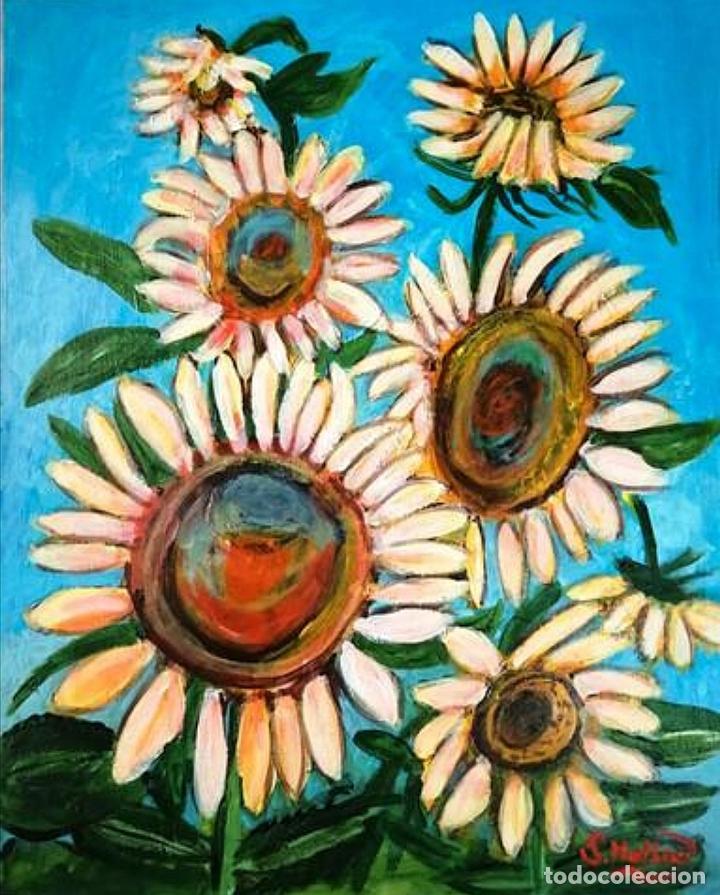 Arte: PINTURA GIRASOLES, 50 X 40 CMTRS. ACR&Iacute;LICO SOBRE TABLEX.