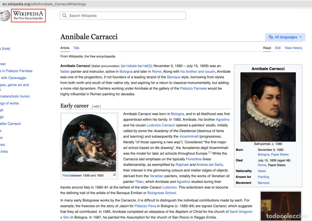 Arte: ANNIBALE CARRACCI (1560 &mdash; 1609), c&iacute;rculo - Foto 17