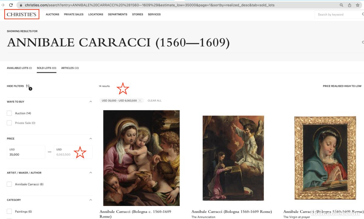 Arte: ANNIBALE CARRACCI (1560 &mdash; 1609), c&iacute;rculo - Foto 20