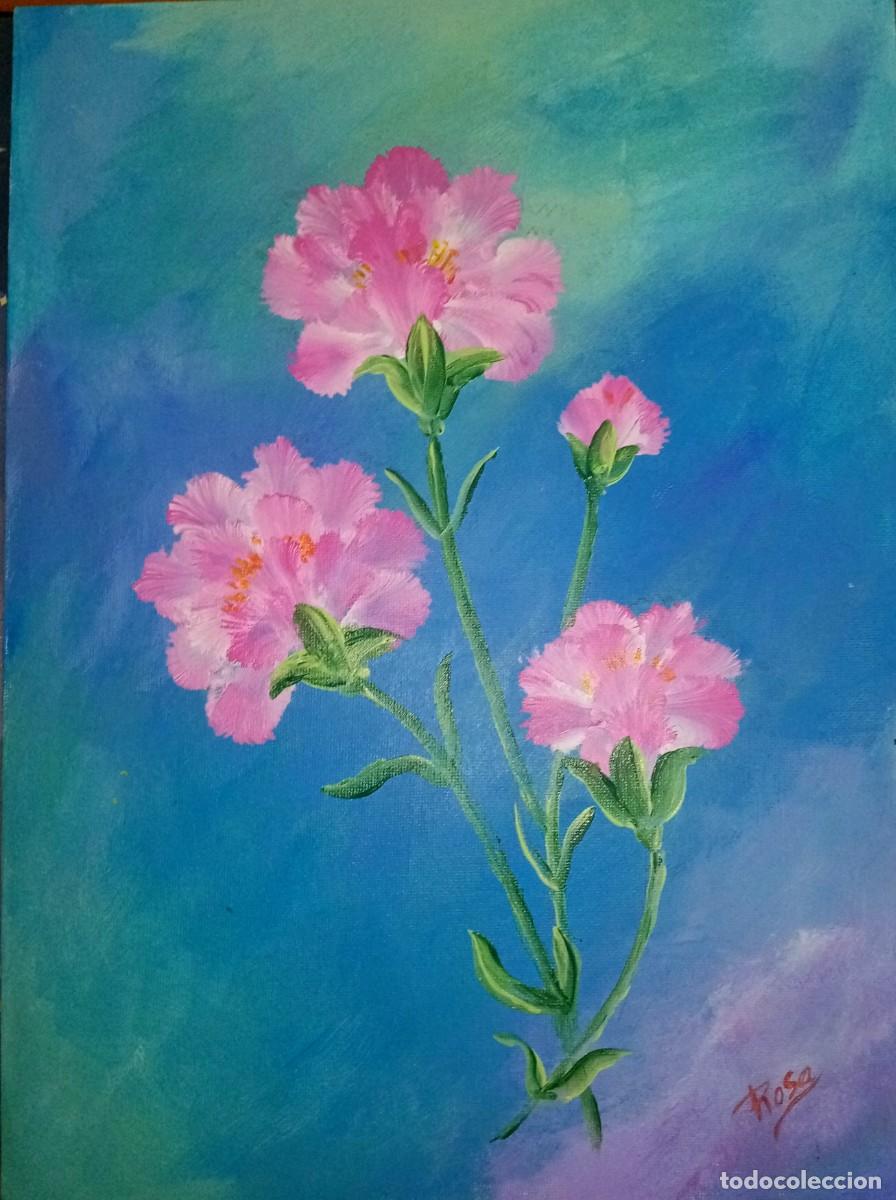Arte: Claveles, acr&iacute;lico - Foto 1
