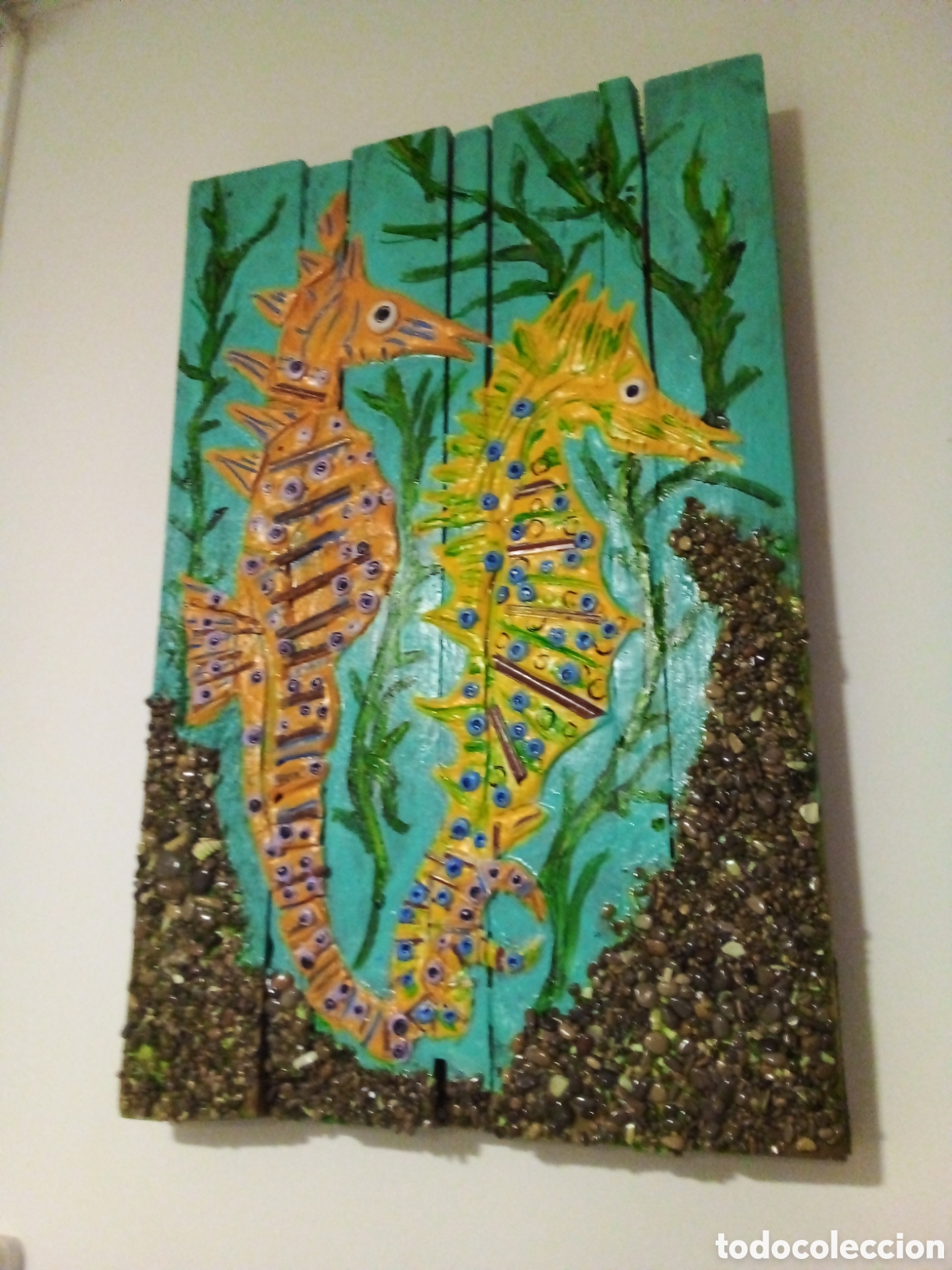 Arte: CABALLITOS DE MAR COPULANDO EUSEBIO - TECNICA MIXTA - E - - Foto 1