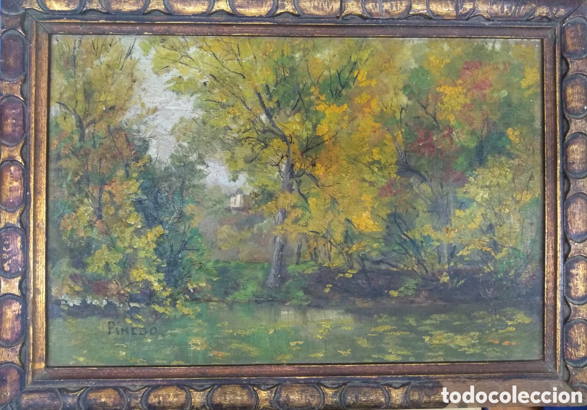 Art: Pinedo, &Oacute;leo sobre tabla firmado