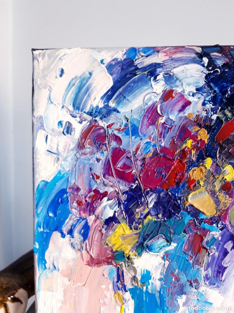 Arte: cuadro al oleo sobre lienzo ,,Flores,, - Foto 6