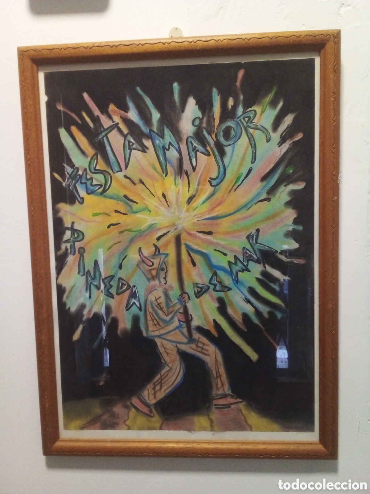 Arte: FESTA POPULAR PINEDA DE MAR - PASTEL - E - - Foto 1