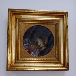 Antigua pintura con precioso marco 52x52cm