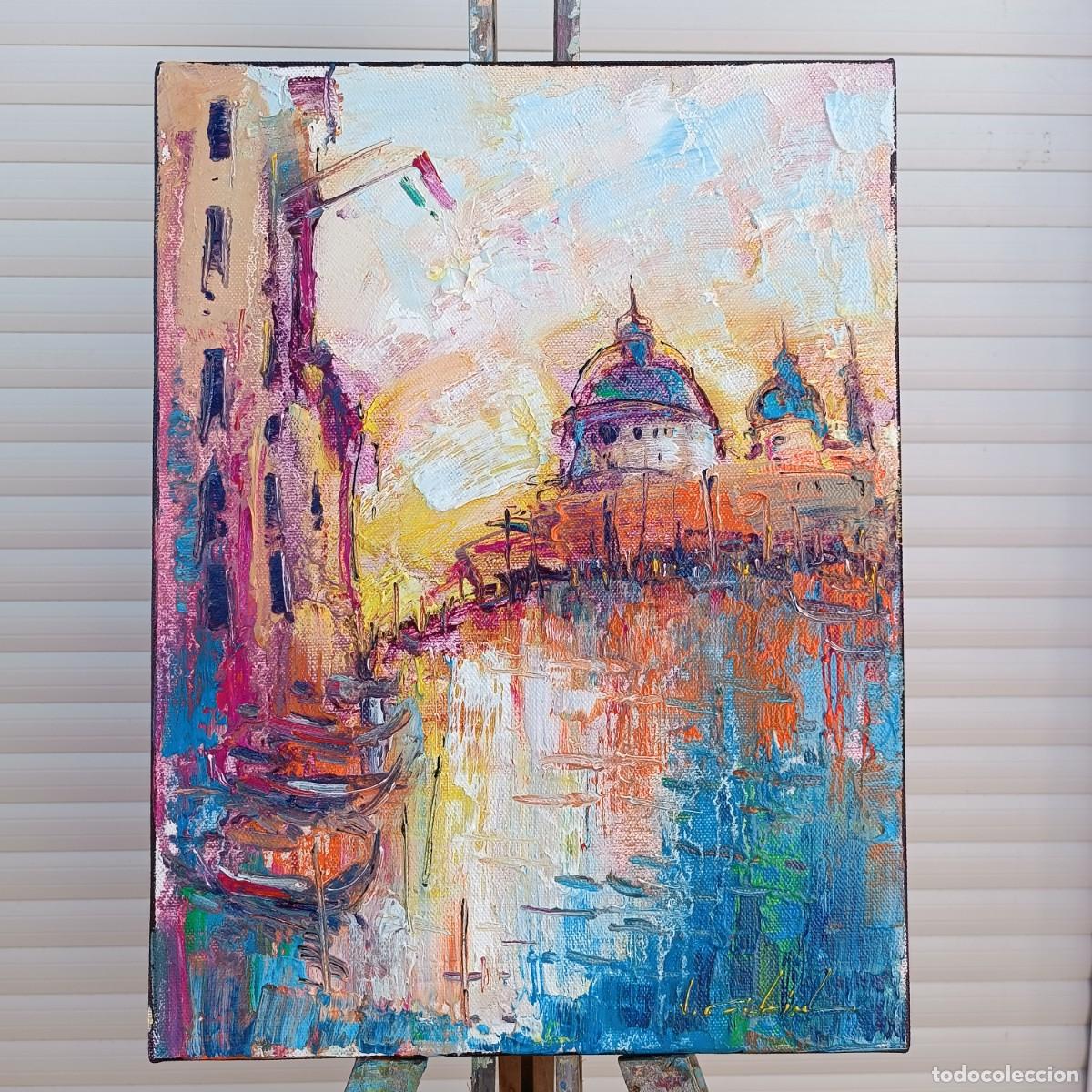 Arte: cuadro al oleo sobre lienzo ,,Venecia,, - Foto 1