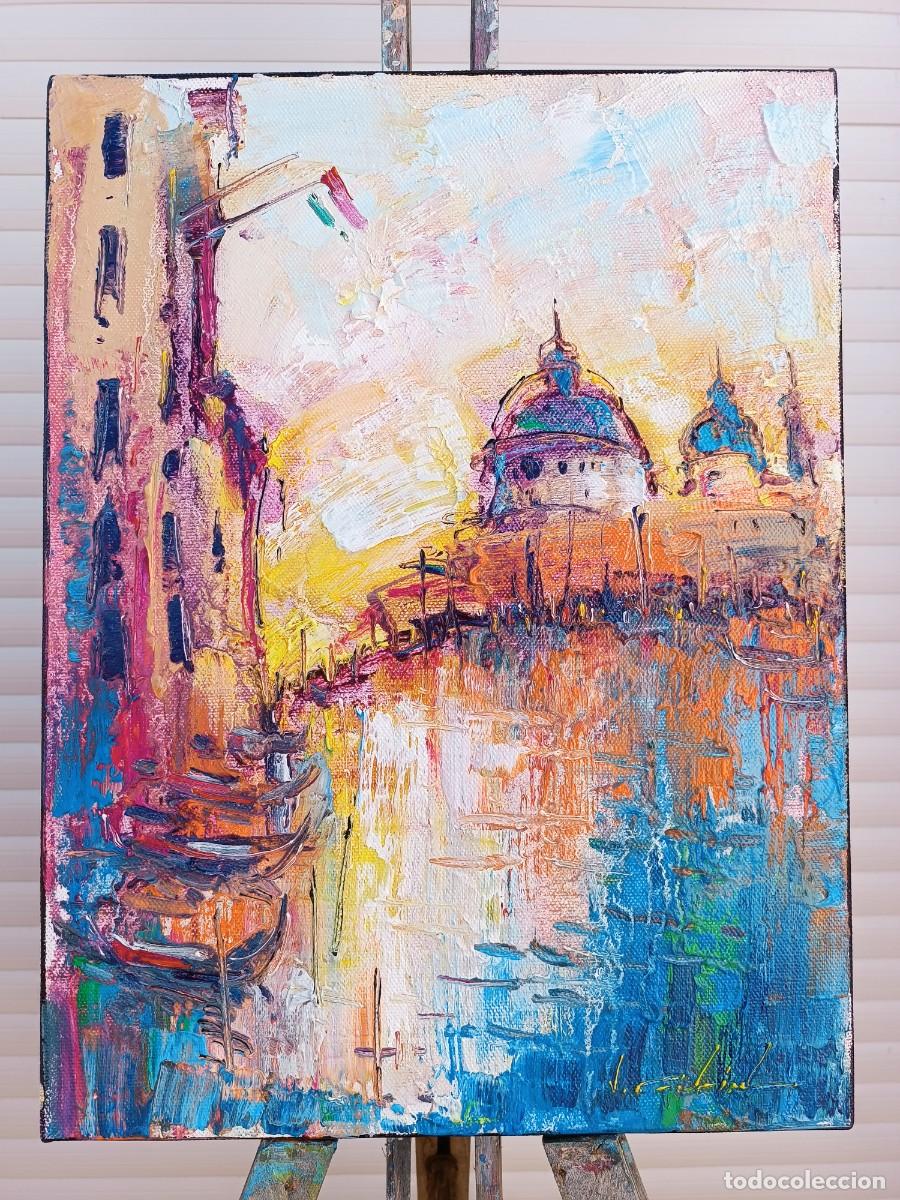 Arte: cuadro al oleo sobre lienzo ,,Venecia,, - Foto 2
