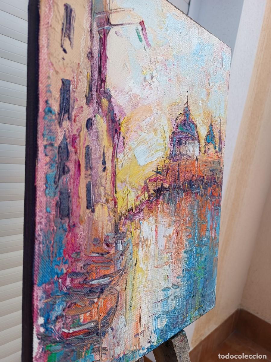 Arte: cuadro al oleo sobre lienzo ,,Venecia,, - Foto 3