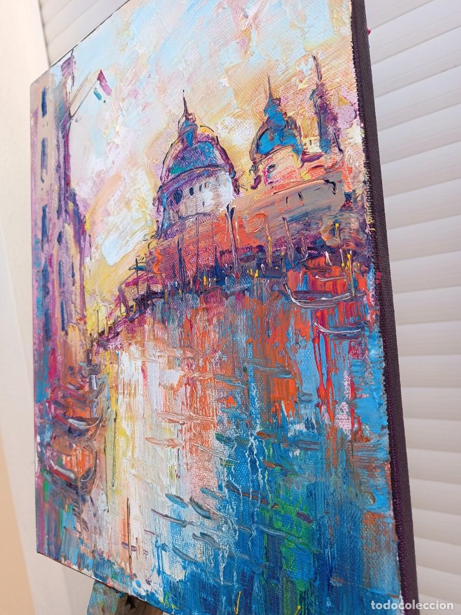 Arte: cuadro al oleo sobre lienzo ,,Venecia,, - Foto 4