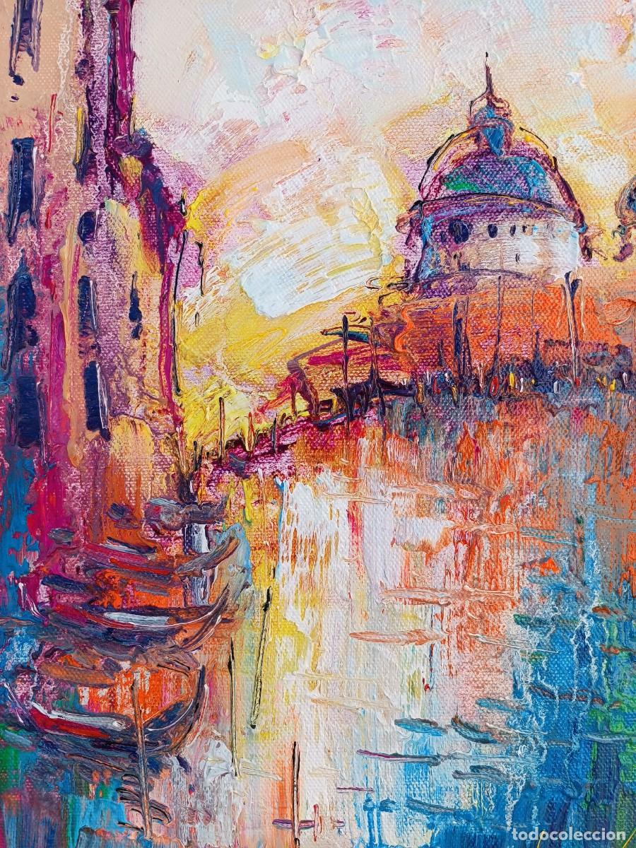 Arte: cuadro al oleo sobre lienzo ,,Venecia,, - Foto 6