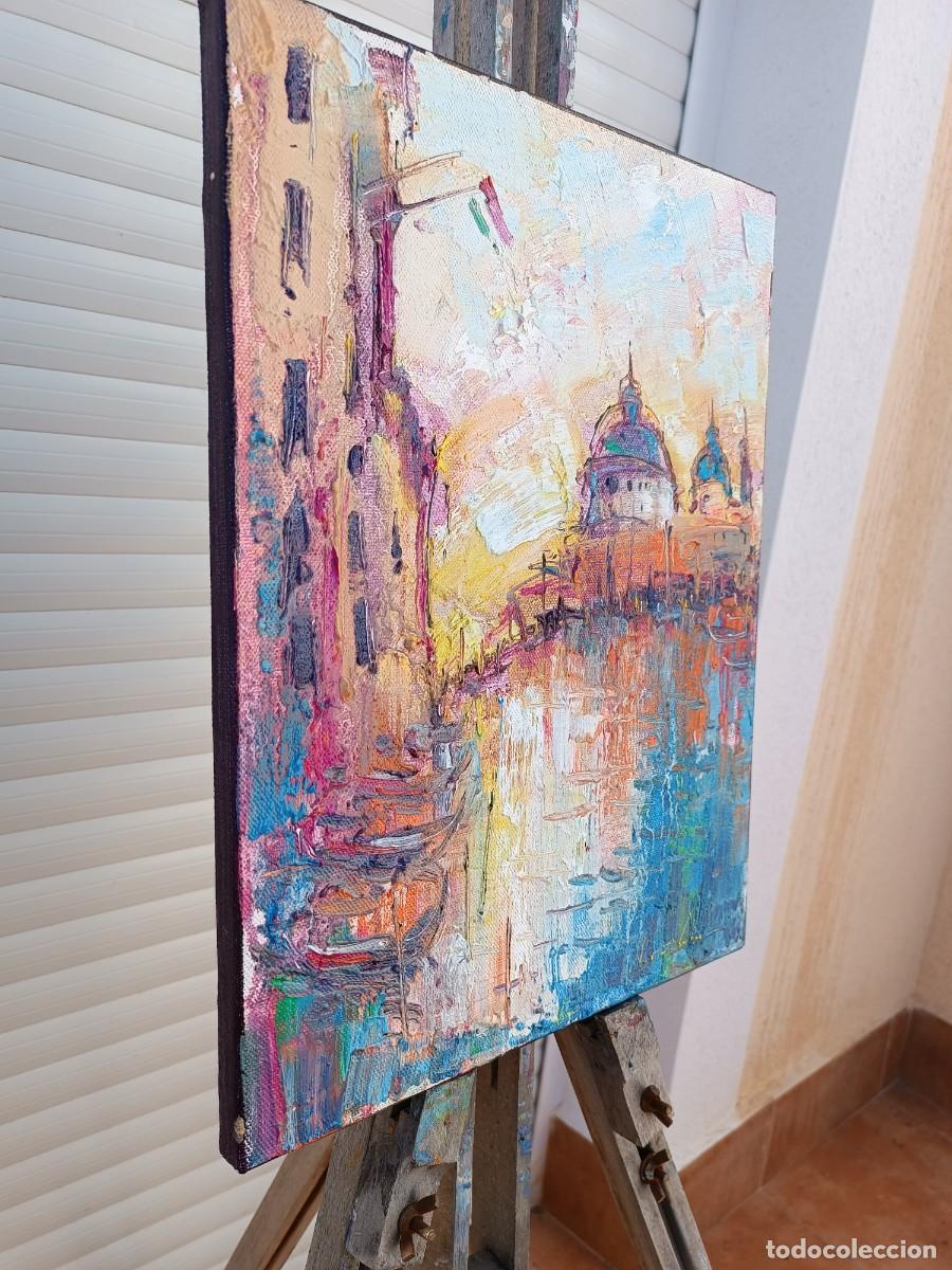 Arte: cuadro al oleo sobre lienzo ,,Venecia,, - Foto 9