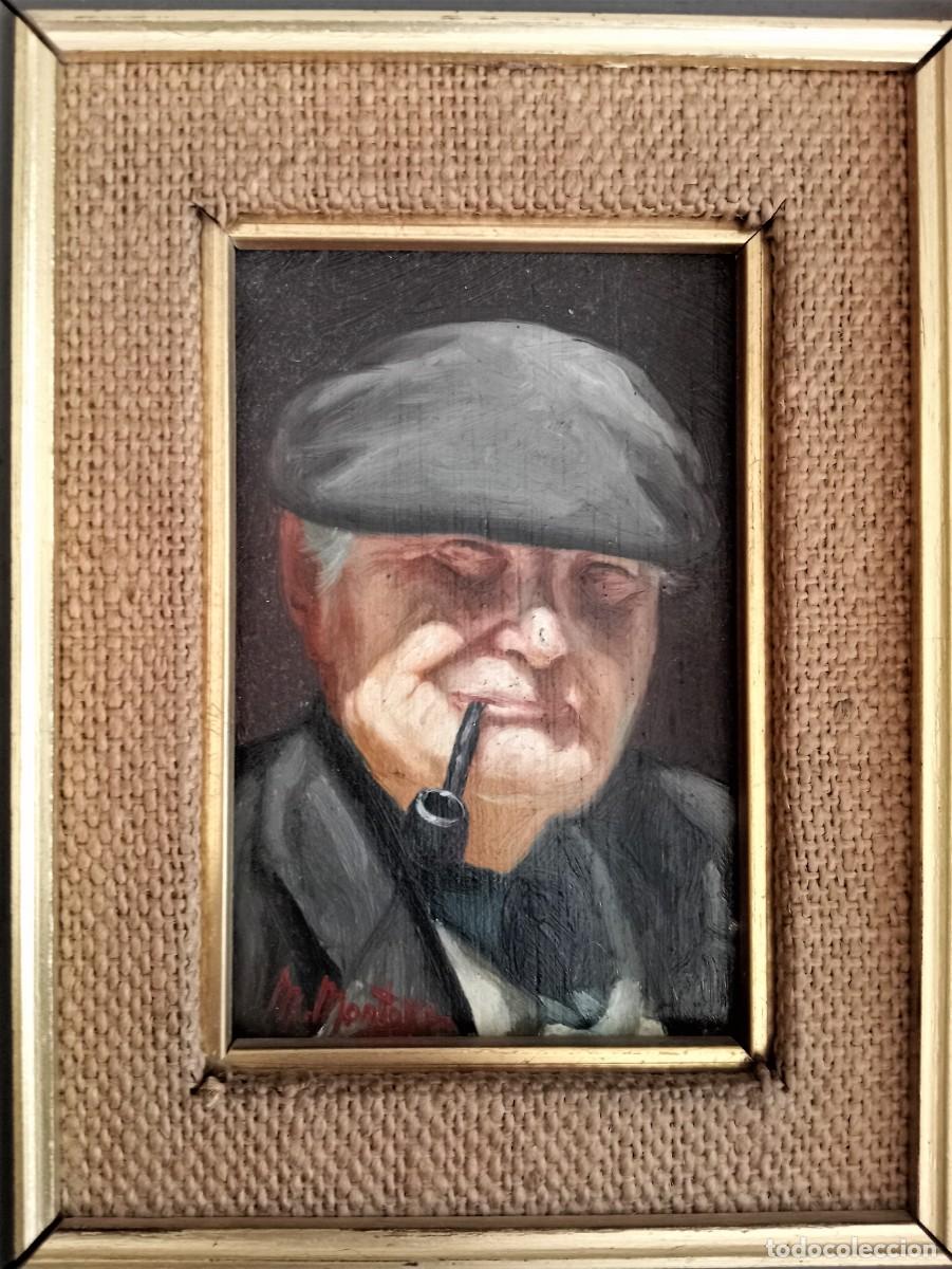 Arte: RETRATO DE GITAN0 - PINTURA AL OLEO DE MARIANO MONTOYA