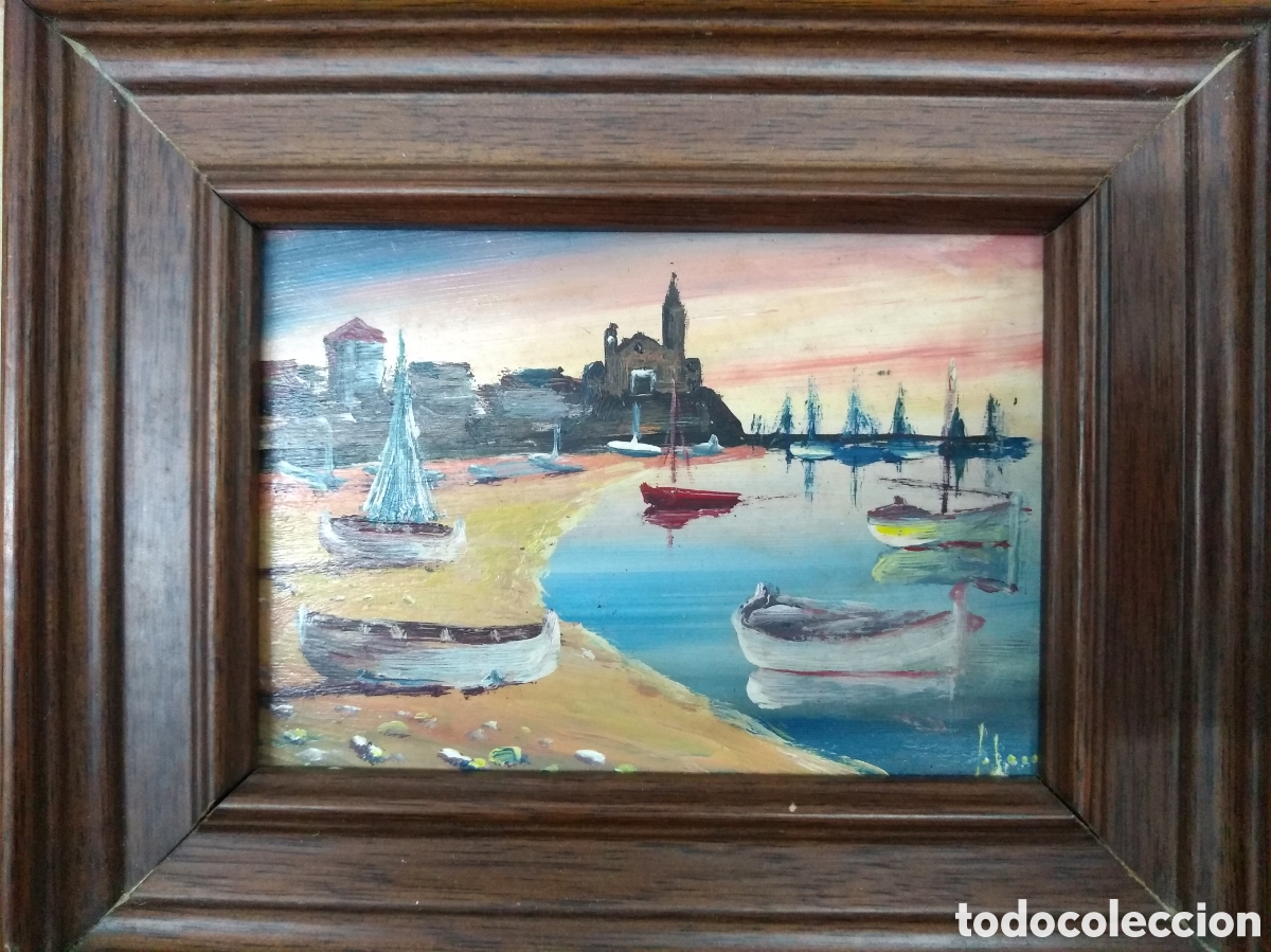 Arte: J. SERRA, &Oacute;leo sobre madera, firmado