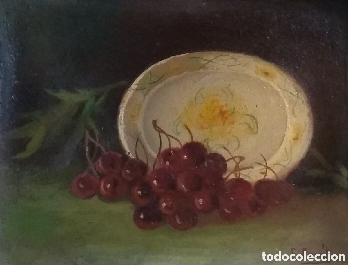 Kunst: &Oacute;leo sobre cart&oacute;n, firmado F. FOR&Eacute;T