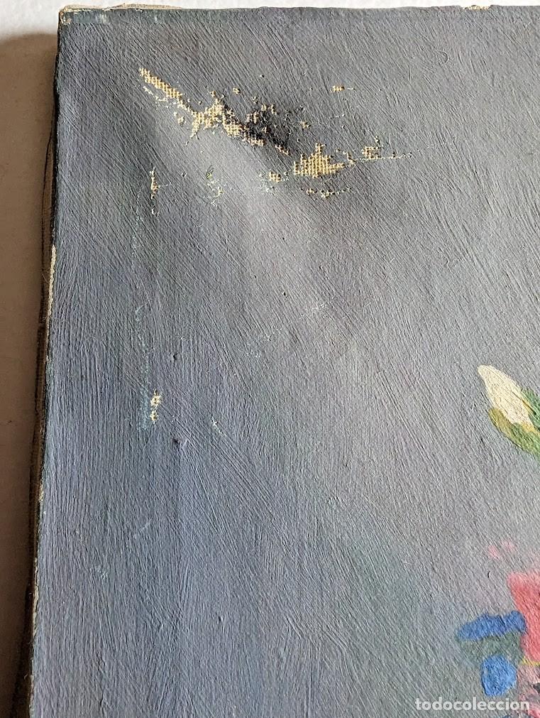 Arte: CUADRO G. MU&Ntilde;OZ - OLEO BUCARO CON FLORES - Foto 4