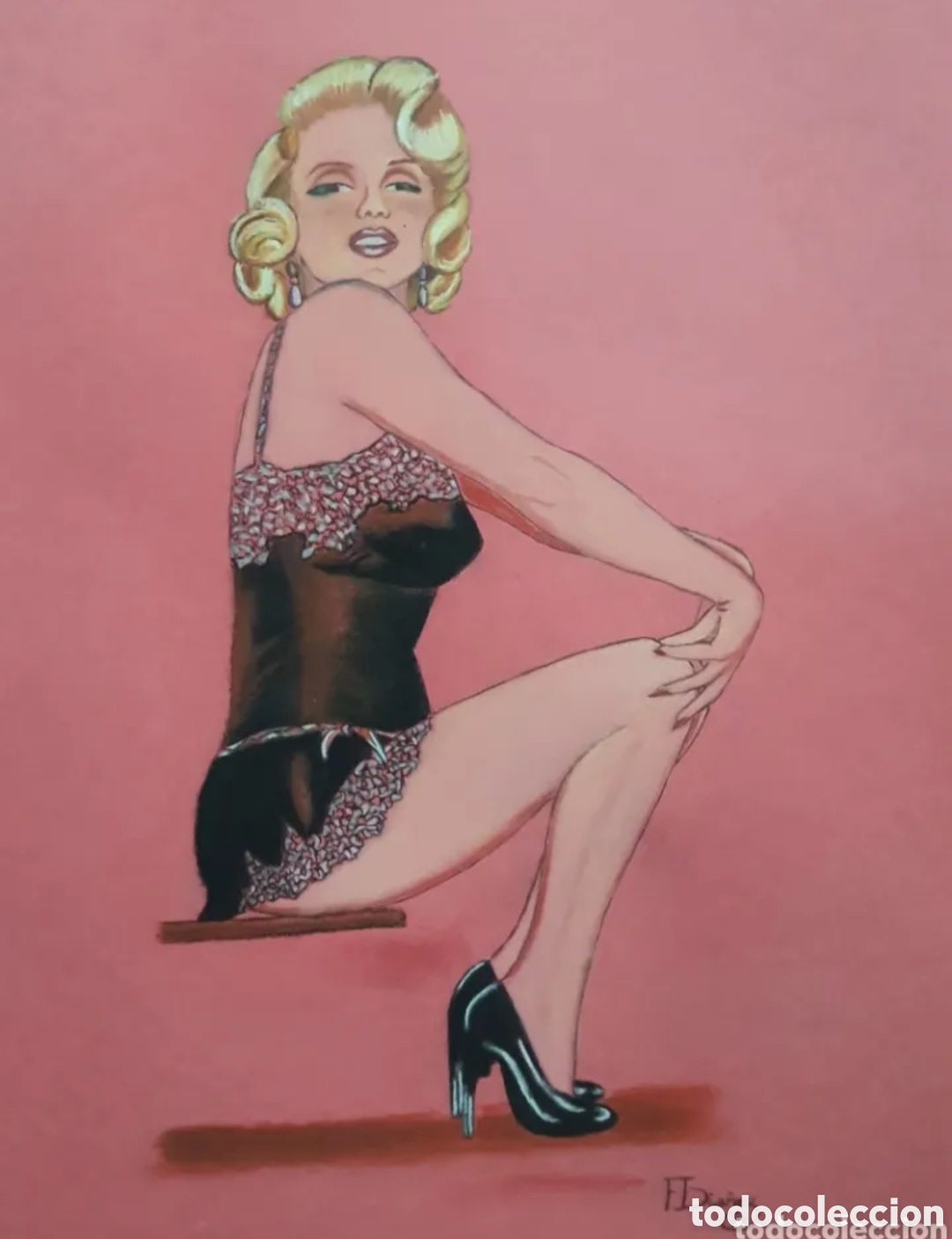 Arte: Cuadro al pastel marylin - Foto 4