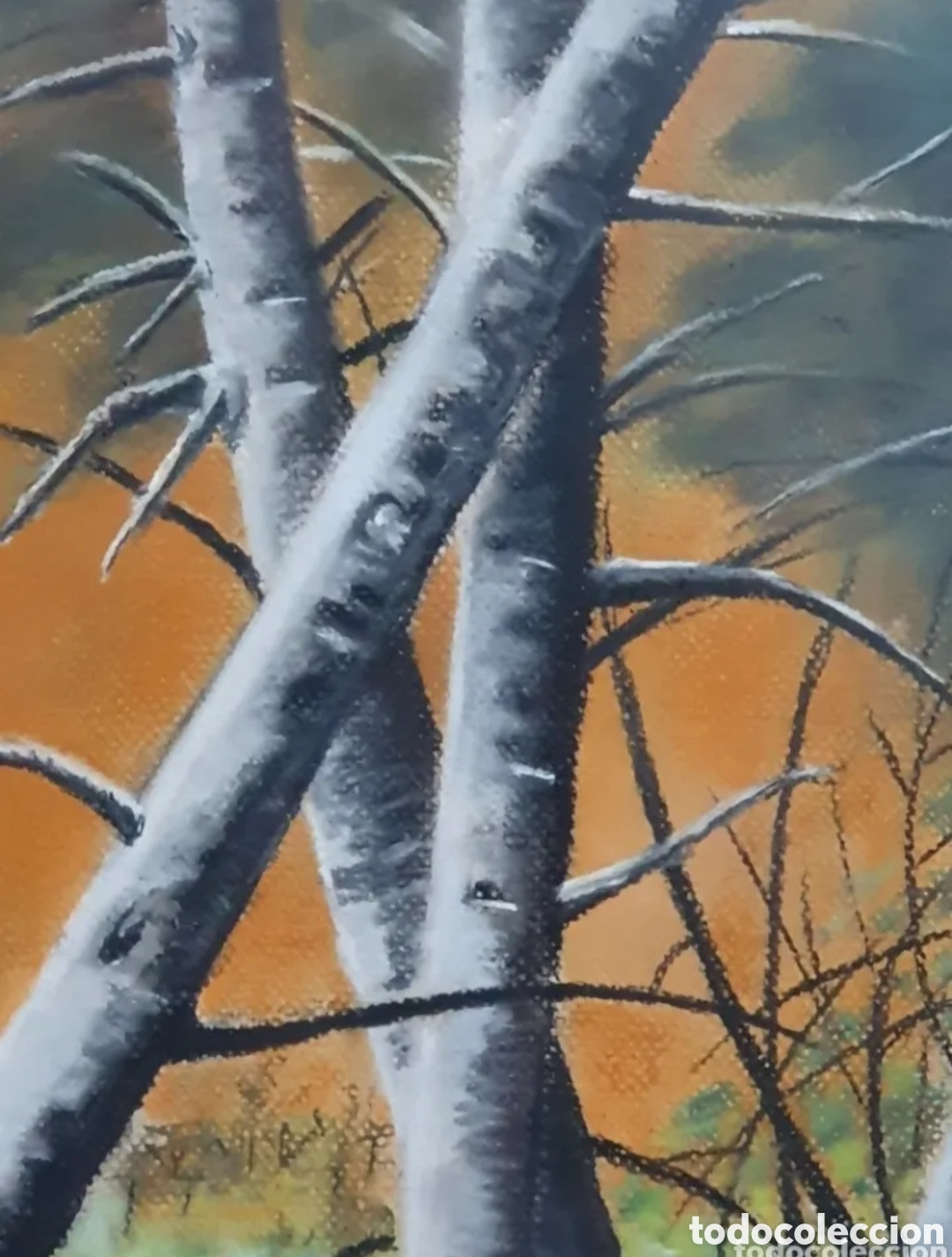 Arte: Cuadro al pastel atardecer - Foto 3