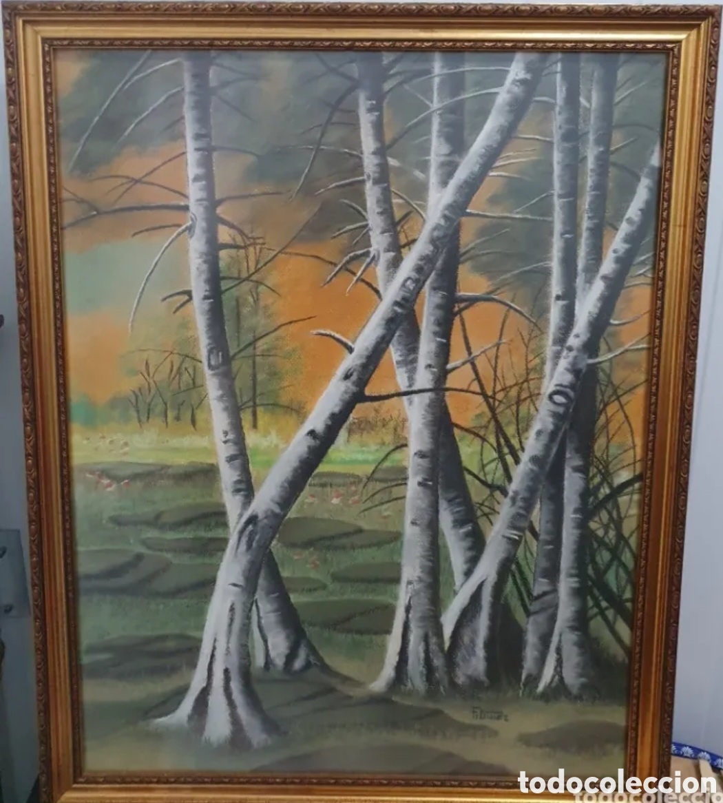 Arte: Cuadro al pastel atardecer - Foto 4