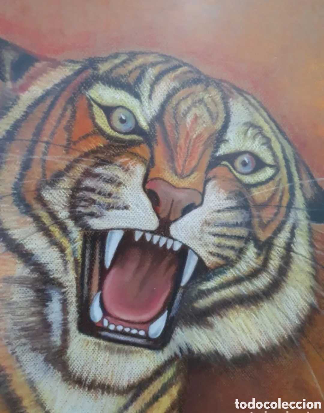 Arte: Cuadro tigre al pastel - Foto 4