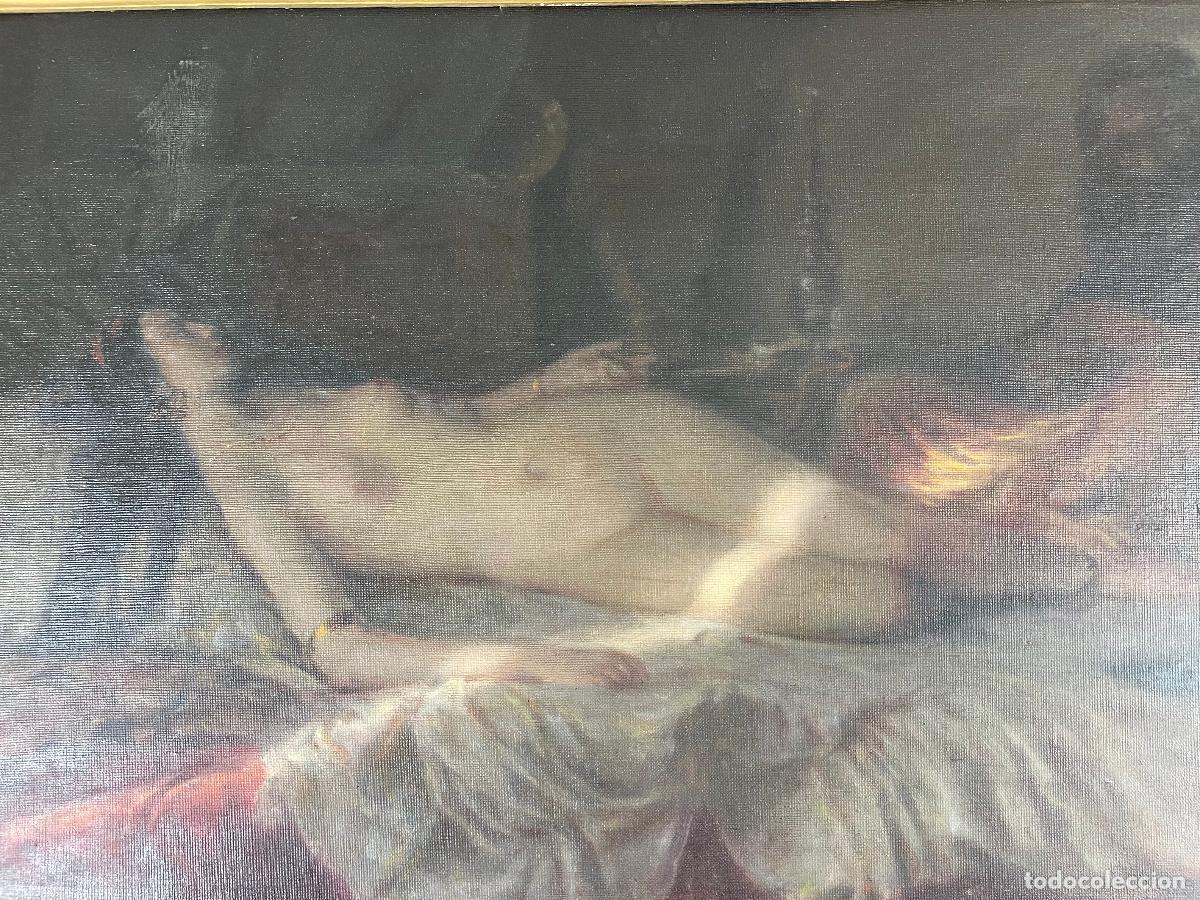 Art: ODALISCA. FIRMA ILEGIBLE. OLEO SOBRE LIENZO. ESPA&Ntilde;A. SIGLO XX