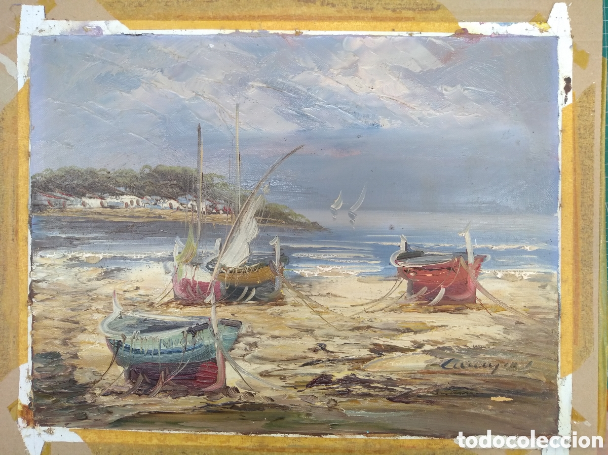 Art: &Oacute;leo sobre tela sin marco firmado ilegible abajo derecha