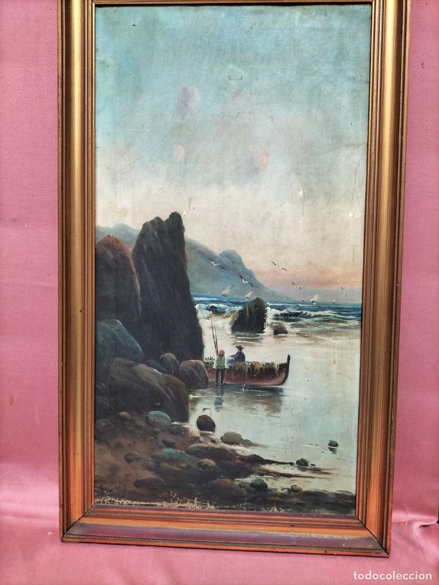 Arte: Marina con barco - Foto 1