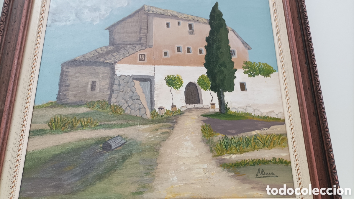 Arte: Cuadro &oacute;leo sobre lienzo casa de Campo - Foto 5
