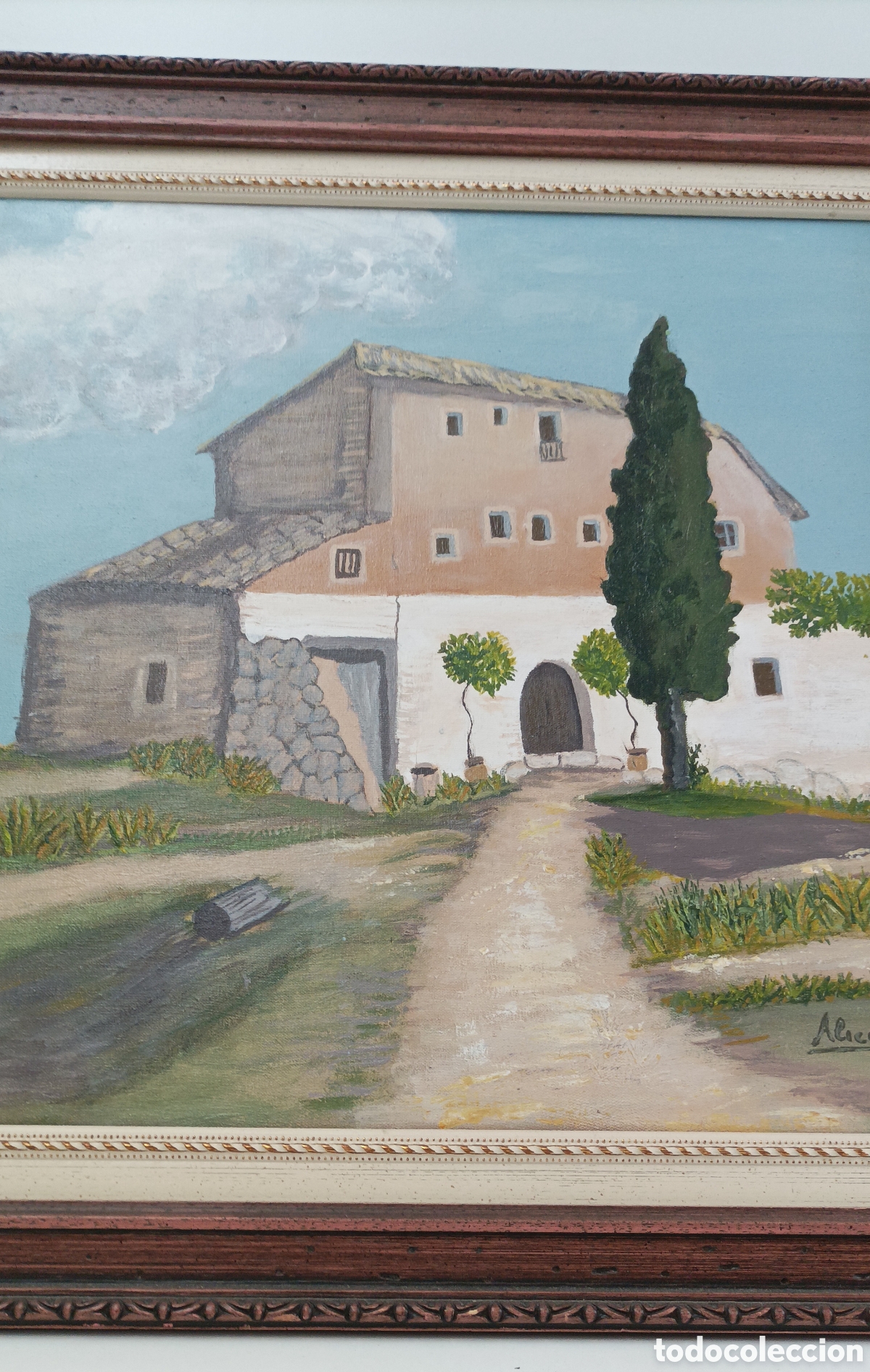Arte: Cuadro &oacute;leo sobre lienzo casa de Campo - Foto 6