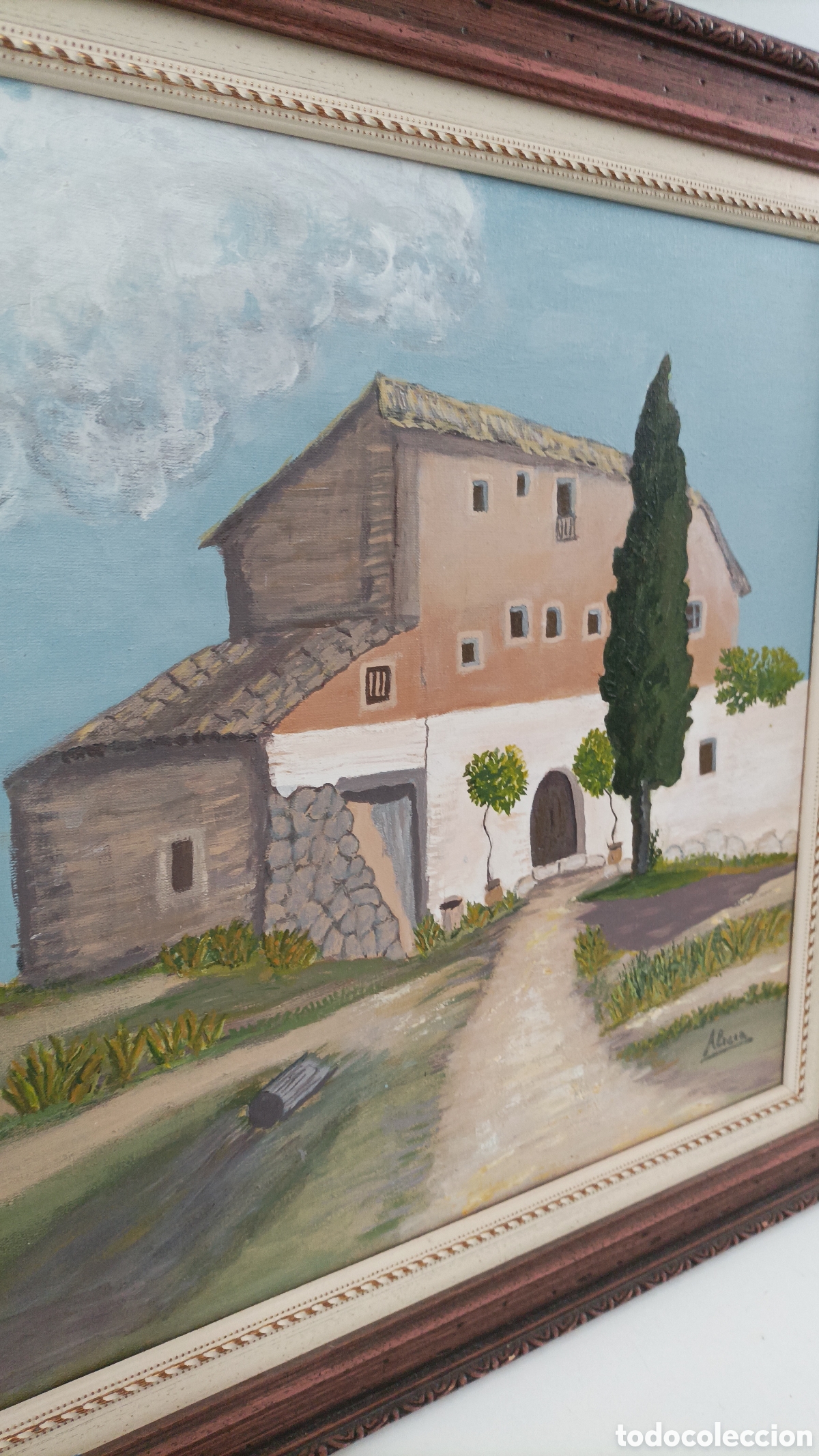 Arte: Cuadro &oacute;leo sobre lienzo casa de Campo - Foto 7