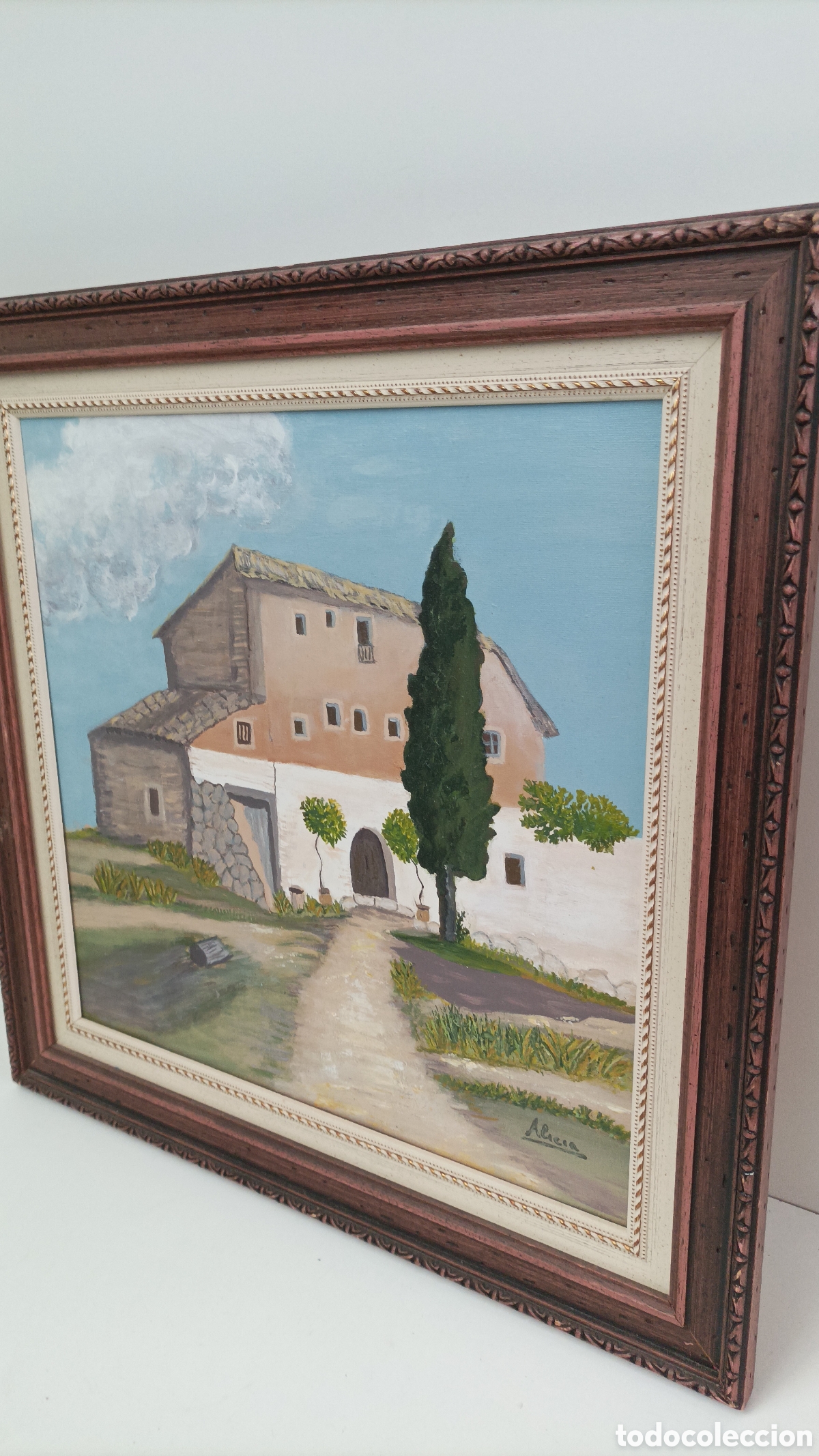 Arte: Cuadro &oacute;leo sobre lienzo casa de Campo - Foto 9