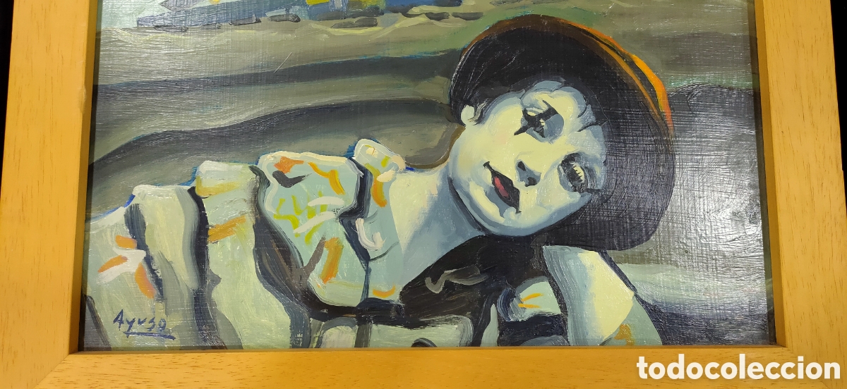 Arte: &Oacute;leo sobre tabla, Payaso de Ayuso - Foto 3