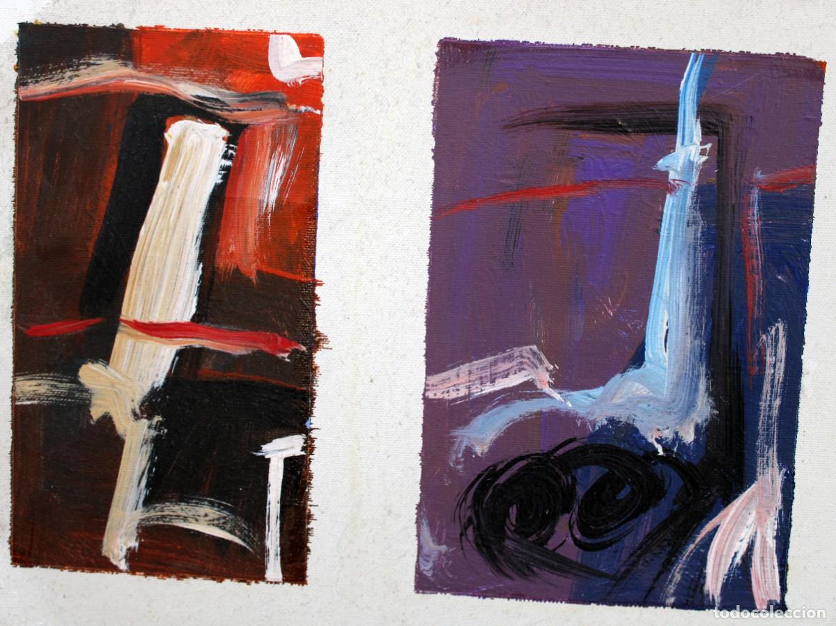 Arte: ACRILICO SOBRE LIENZO (SIN FIRMAR) COMPOSICIONES ABSTRACTAS - Foto 3